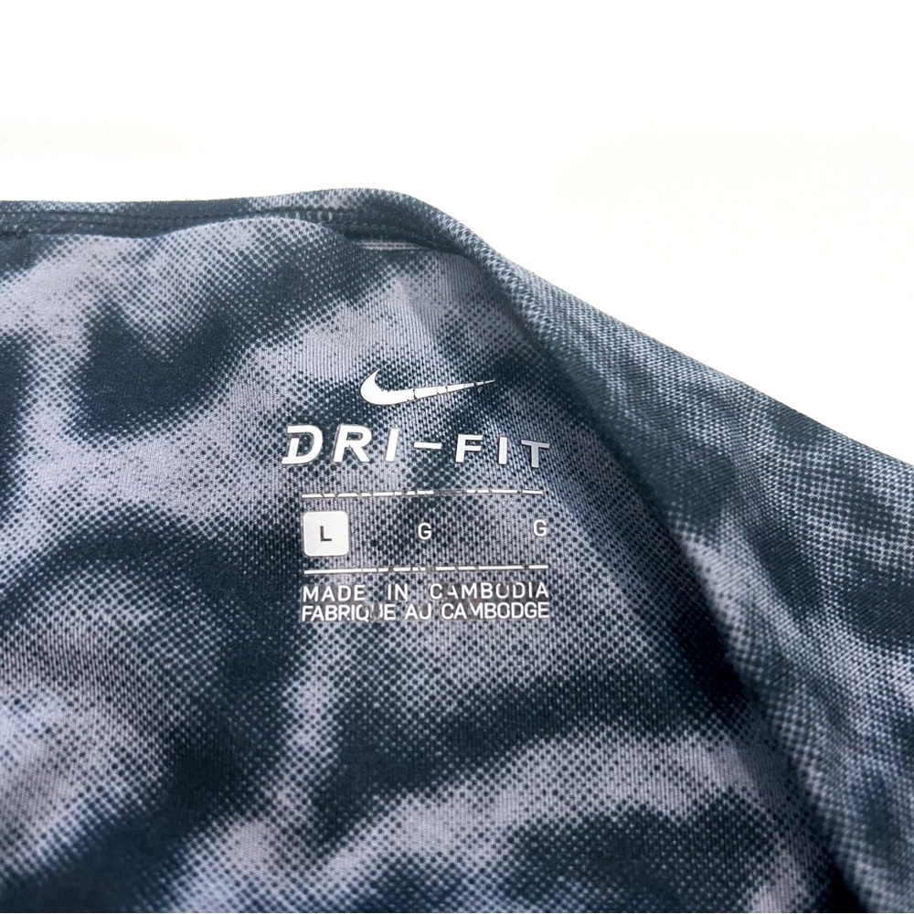 Nike One Luxe Dri-FIT Leopard Print Leggings Gray Black Mid Rise Size L - Picture 10 of 14